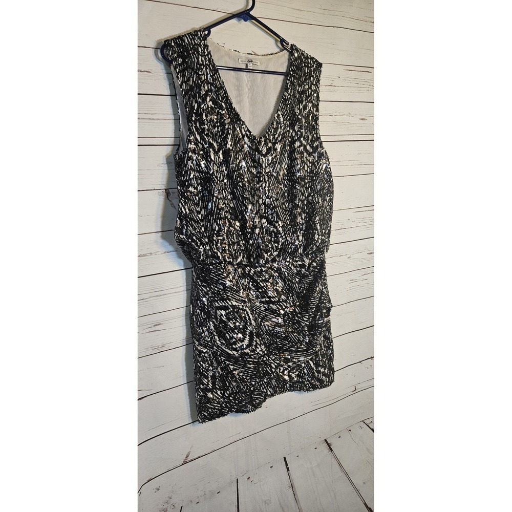 Rebecca Minkoff  Embellished Spirit‎ Dress  Size 6 Black White Sequins